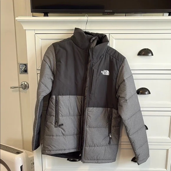 The North Face Boys’ Balanced Rock Insulated Jacket Size 18/20 XL Two Toned Grey - Picture 1 of 10